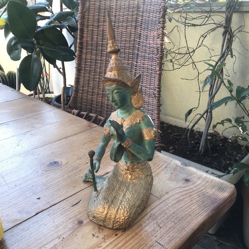 Scultura bronzo dorato dea - dorato,
