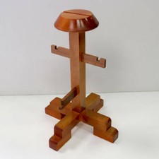 Kabuto Stand Espositore in Legno Japan Samurai Armor Edo Casco Busho Giapponese