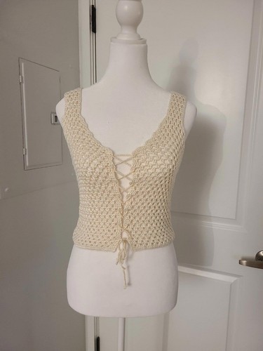 Maglia all uncinetto con lacci - maglia,