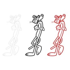 PANTERA ROSA - Adesivo murale wall sticker in vinile 55x120 cm