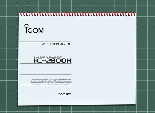 Icom 2800h manuale - ic-2800h, —