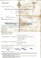 trasferimento proprieta moto gilera arcore 1929  pra