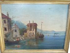 DIPINTO ANTICO BRESCIA LAGO DI