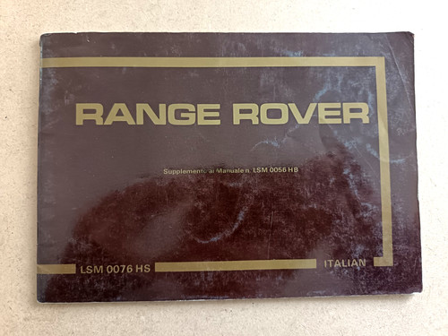 213a range rover supplemento - rover,