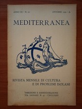 SARDEGNA - MEDITERRANEA RIVISTA DI CULTURAISOLANI N° 10 ANNO 1929 COP. DELITALA