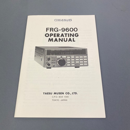Yaesu frg 9600 manuale - yaesu,