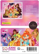 ITALIA 2024 WINX CLUB 20 ANNI DI MAGIA TESSERA FILATELICA FRANCOBOLLO POSTE