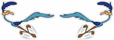 2 adesivi Road Runner auto