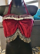  BRA  bordeaux e argento tondo DANZA DEL VENTRE BELLY DANCE  danza orientale