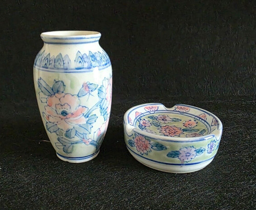 Vintage vaso posacenere con - e,