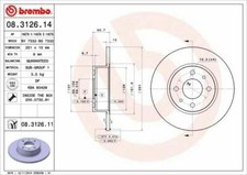 PAIR OF BRAKE DISCS BREMBO