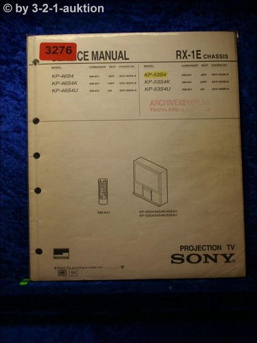 Manuale servizio sony kp - manuale,