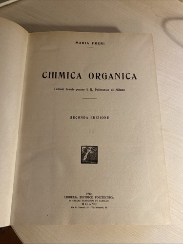 Chimica organica maria freri - chimica,