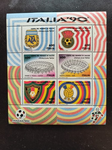 1990 italia foglietto coppa - italia,