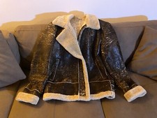 GIUBBOTTO GIACCONE MONTONE VERO PELLI "MARPEL ATELIER" AVIATORE MORBIDO LUCIDO