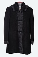 Cappotto da donna in tessuto lana cotta satomi con taglie forti conformate