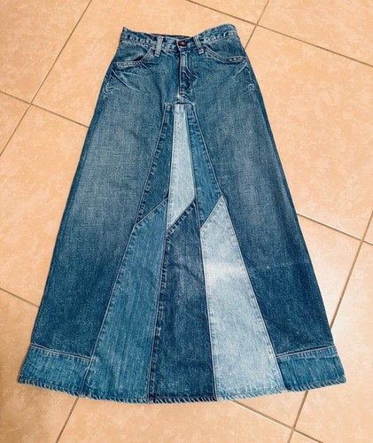 Gonna jeans patchwork vintage