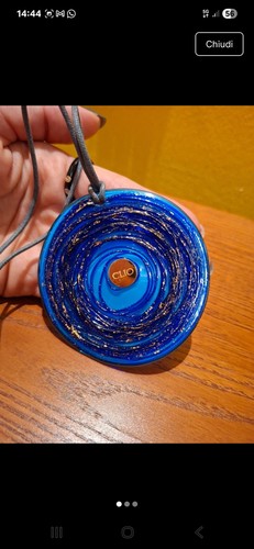 Collana chakra vetro murano - collana,