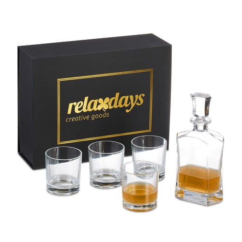 Set whisky decanter bottiglia