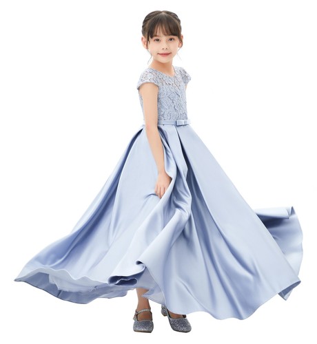 Abito bambina fiori raso