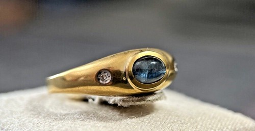 Karat gold ring - saphir, &