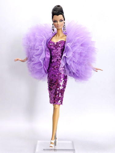 Abito vestito cappotto viola