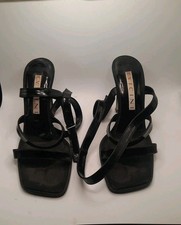 Sandali VICINI KI100 ORIGINALI Shock col Nero Tg 38 tacco cromato. Da sistemare 