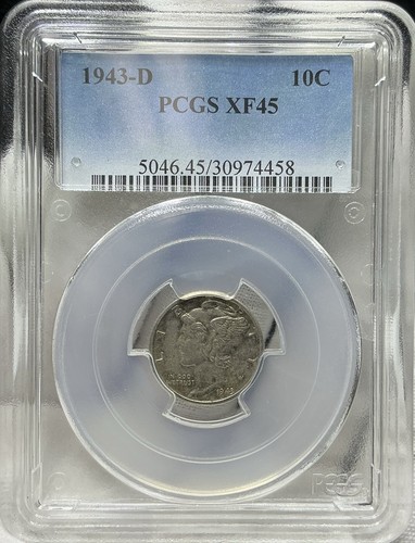 1943 mercury dime - 1943-d, pcgs