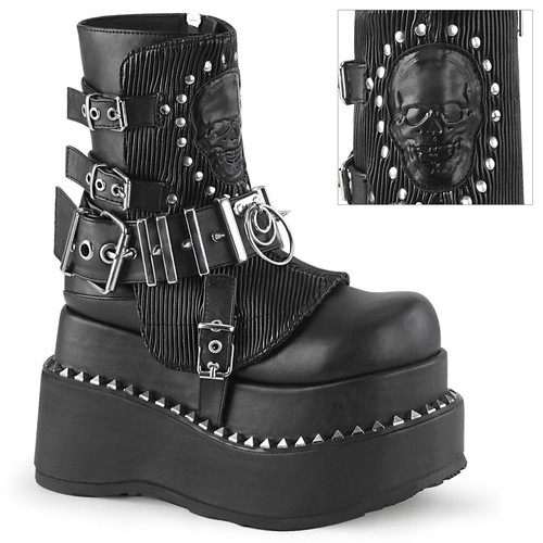 Black platform skull cyber - black,