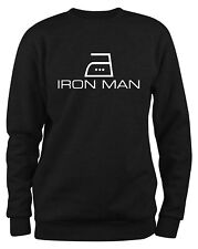 Styletex23 Felpa Uomo Iron Man Fun, Maratona Triathlon Corsa Jogging