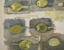 Natura Morta Con Limoni Studi Schizzi Mid Century Anonimo Olio Su Tela