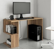 Scrivania Tavolo in Legno Moderna da PC Studio Camera Rovere cm 117x50x73,5 h