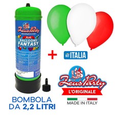 BOMBOLA GAS ELIO da 30 / 35 PALLONCINI + KIT ITALIA 30 PALLONCINI Nazionale Tifo