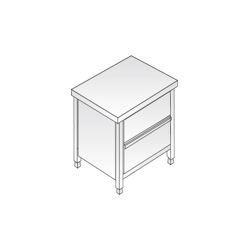 Cassettiera 56x60x85 acciaio