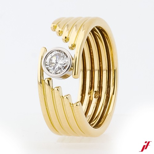 Anello solitario 750 18k oro - 750/18k,