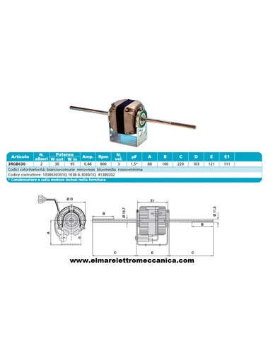 Emi 103b 3030 motore 95 - 103b-6-3030/1q,