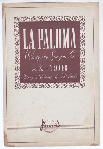 Spartito paloma de - la, s.