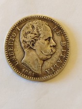 Moneta 1881 Umberto 1 2 Lire