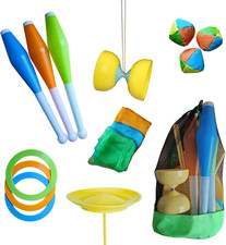 60130 Set Da Giocoleria in Uno Zaino - 16 Pezzi - Gioco Di Destrezza Con Diabolo