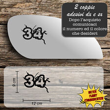 2 coppie di adesivi effetto