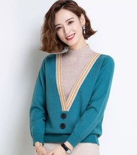 Maglione Verde Doppio Strato