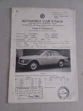 ALFA ROMEO 1750 GT Am CERTIFICATO OMOLOGAZIONE 1969
