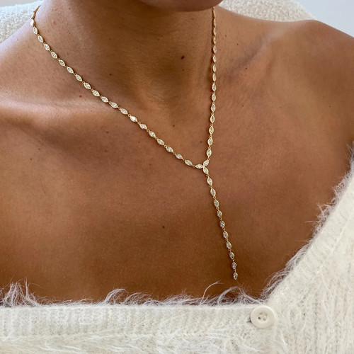 Collana lariat con diamanti - collana,