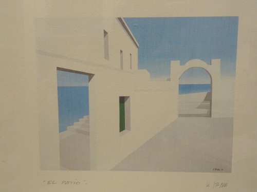 Quadro litografia colore - litografia, in