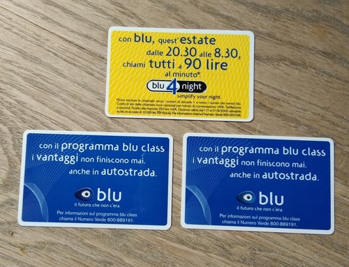 Serie completa viacard blu - n.3,