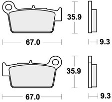 SBS Brake Pads Rear For HM CRM