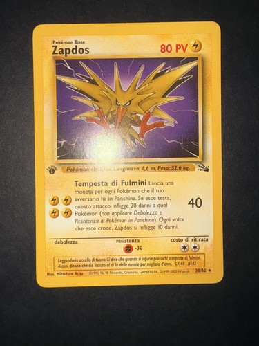 Carta pokemonn zapdos - pokemonn, 1