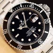 OROLOGIO CARTA ROLEX SUBMARINER DATA 16610T SENZA FORI OYSTER ACCIAIO NERO 40MM