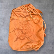 Borsa zaino Supreme x Stone Island SS19 nylon con coulisse arancione rara collab