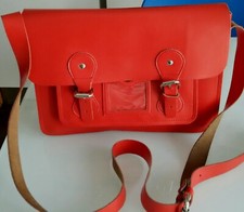 Borsa cartella rossa,in cuoio